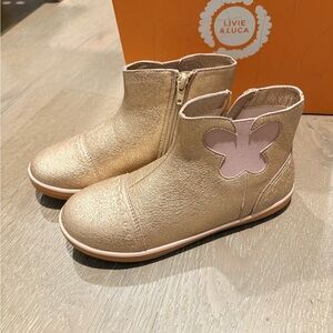 Livie & Luca Rose Metallic Gold Kids soft Boots